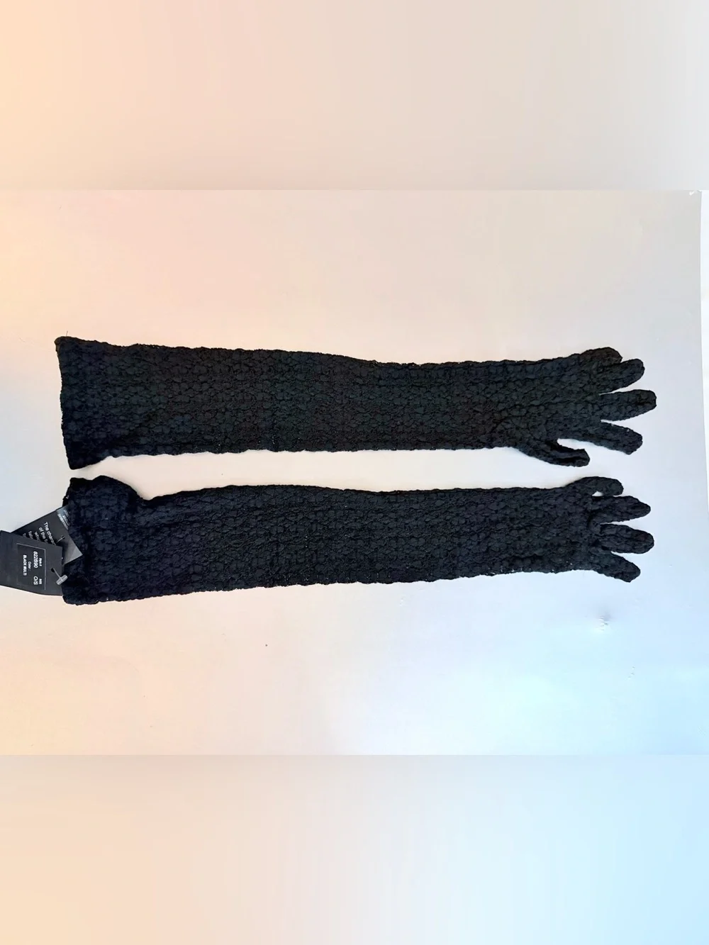 NWT Anna Sui Black Long Lace Opera Gloves